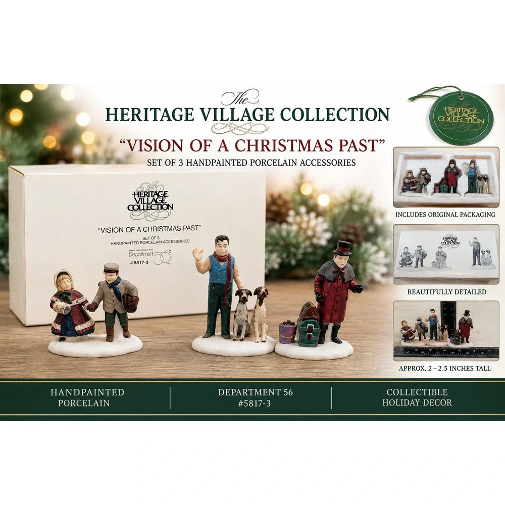Dept‎ 56 Heritage Village Vision of a Christmas Past Porcelain Figures 5817-3